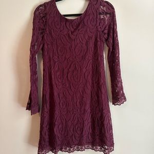 Women’s maroon dress